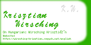 krisztian wirsching business card